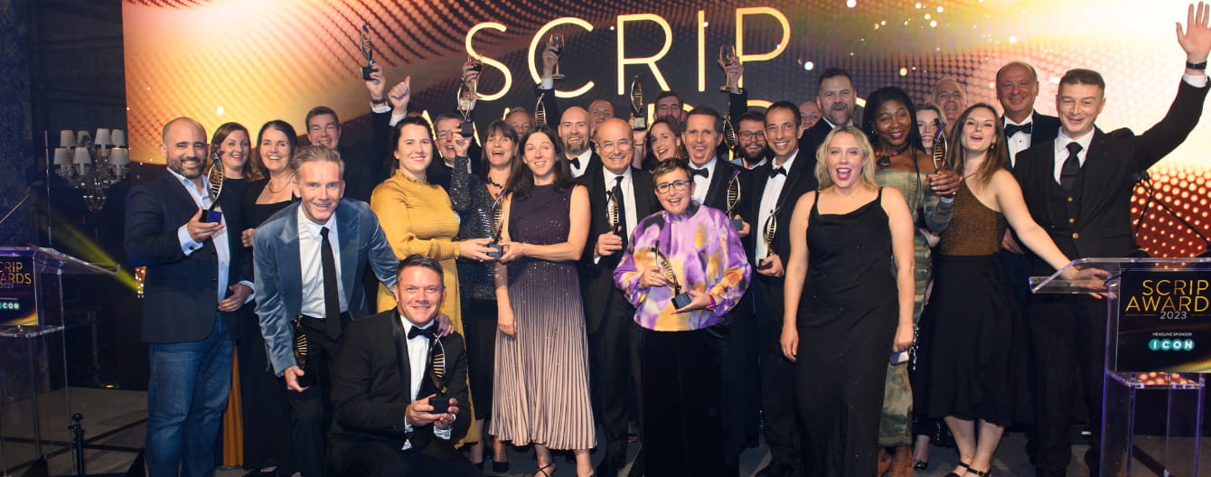 Sponsor banner for Scrip Awards 2024