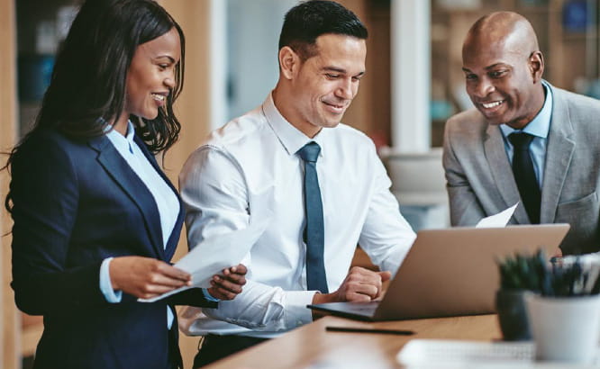 A group of people working together.