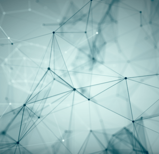 Digital network of dots and lines visualizing Citeline's product suite integrations through the preferred partner network.