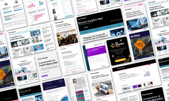 Collage of the various Pharma Ignite marketing capabilities supporting the whole product life cycle.