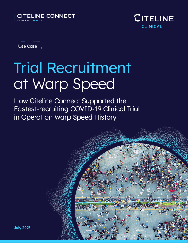 Trial Recruitment at Warp Speed PDF thumbnail.