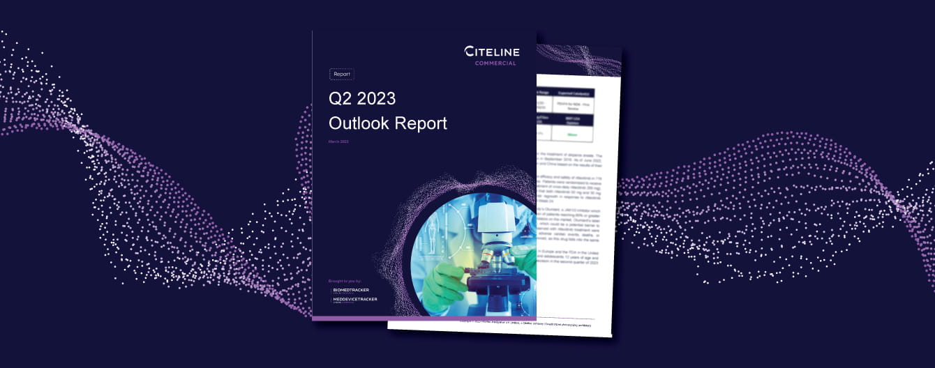 PDF previews of the Pharma Outlook Q2 2023 report.