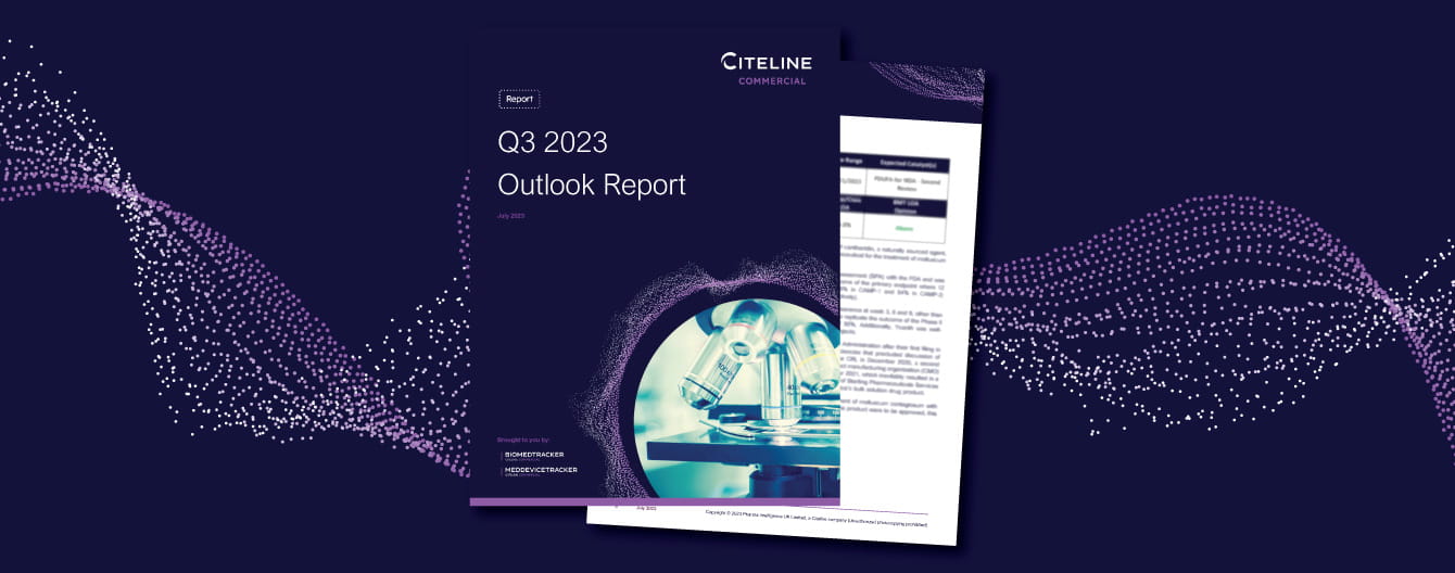 PDF preview of the Q3 2023 Outlook Report by Citeline Commercial.