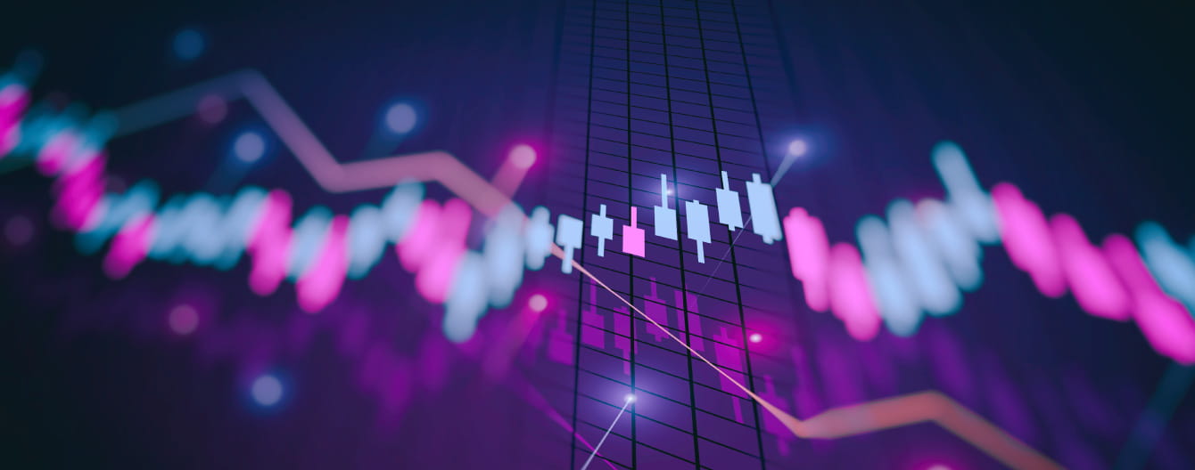 Stock chart displaying market trends and fluctuations.