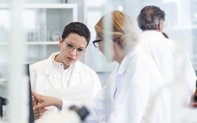 Professionals reviewing the SOP together.