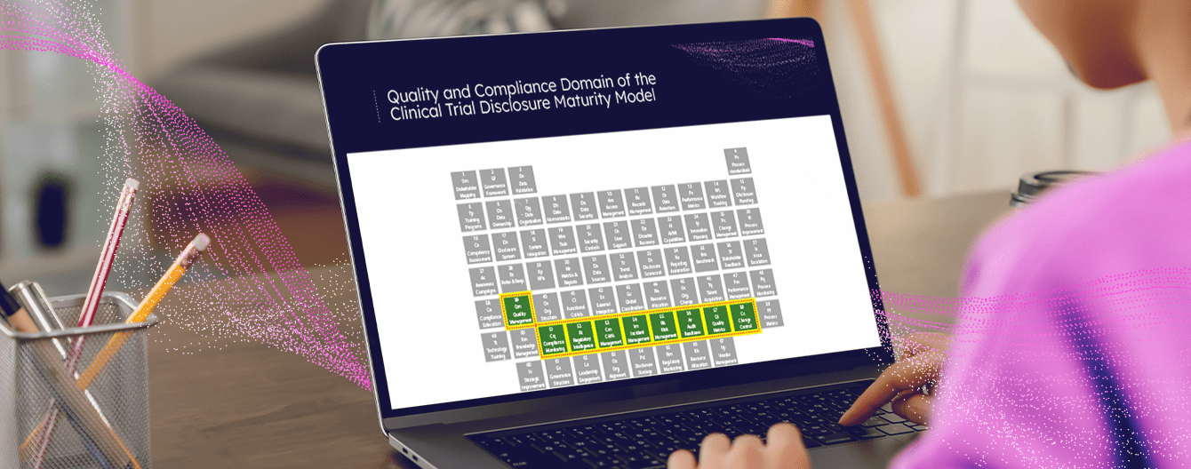 PDF preview of the Quality and Compliance Domain of the Clinical Trial Disclosure Maturity Model article.