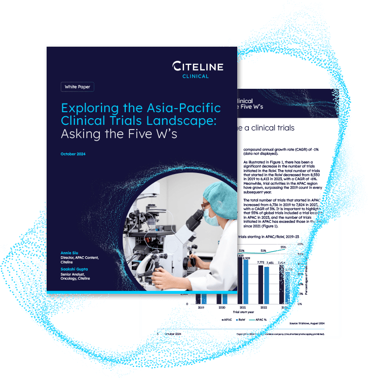 PDF previews of Exploring the Asia-Pacific Clinical Trials Landscape: Asking the Five W’s white paper.
