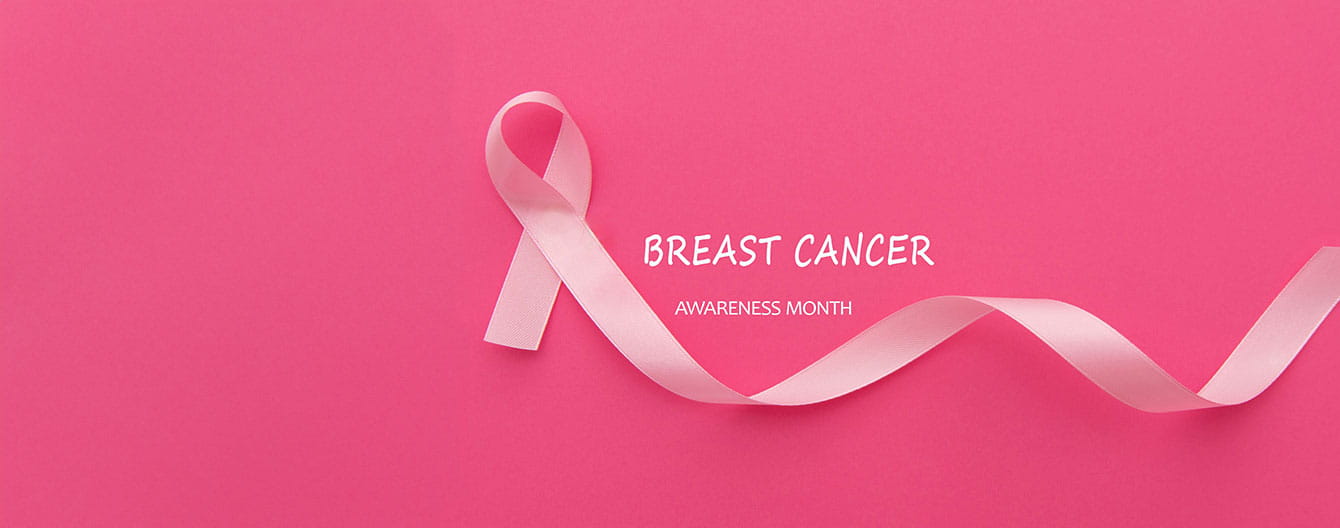 Pink ribbon for Breast Cancer Awareness Month