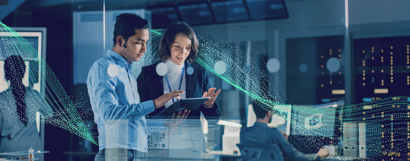 Team of Industrial Engineers, Developers Work on Engine Design Using Computers