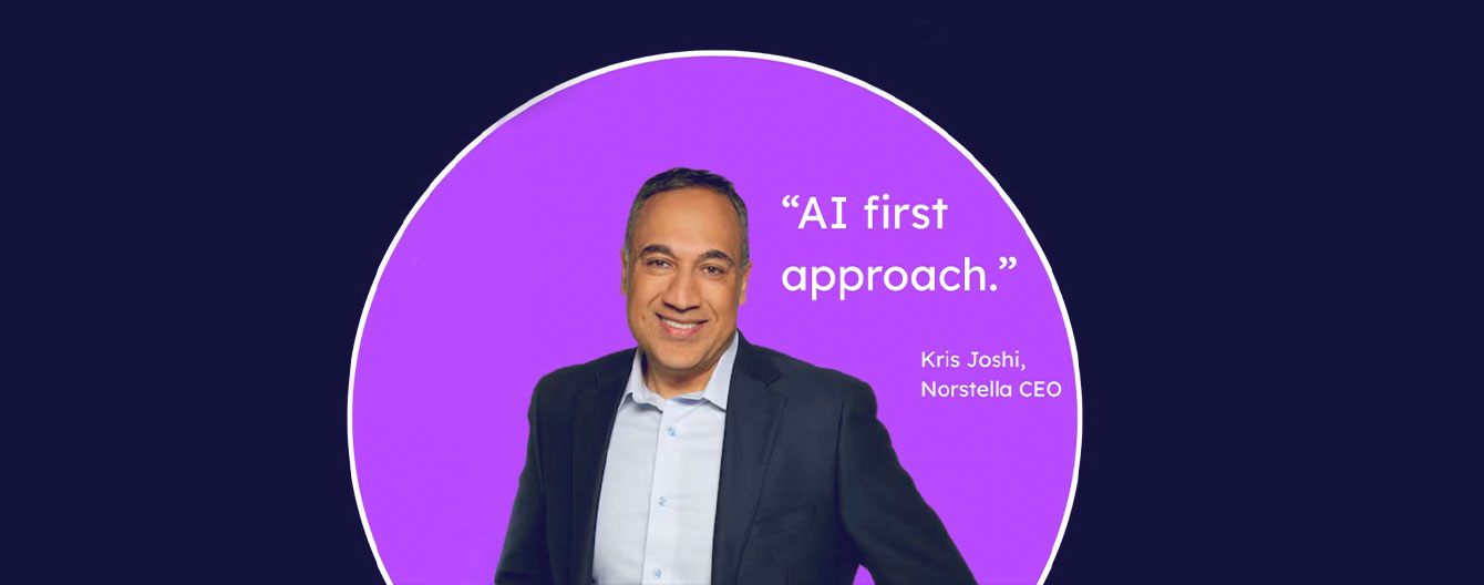 Portrait of Kris Joshi who is the new CEO of Norstella.