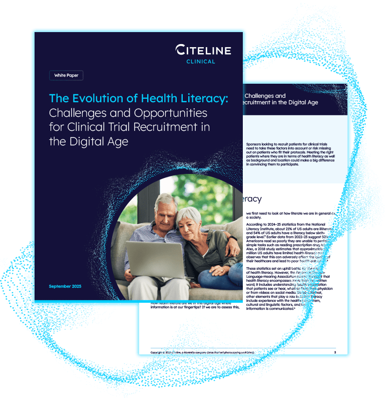 PDF preview of The Evolution of Health Literacy: Challenges, Opportunities for Trial Recruitment in the Digital Age white paper, available for download.