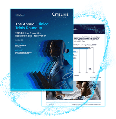 PDF preview of The Annual Clinical Trials Roundup 2025 Edition white paper available for download.