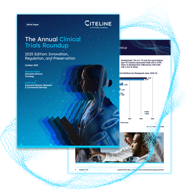 PDF preview of The Annual Clinical Trials Roundup 2025 Edition white paper available for download.