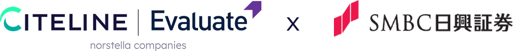 Citeline and Evaluate logos partnered with SMBC logo.