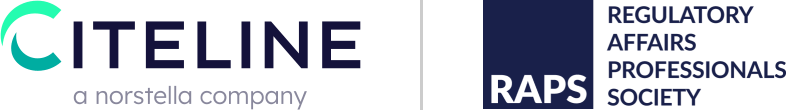 Side by side logos of Citeline and RAPS.