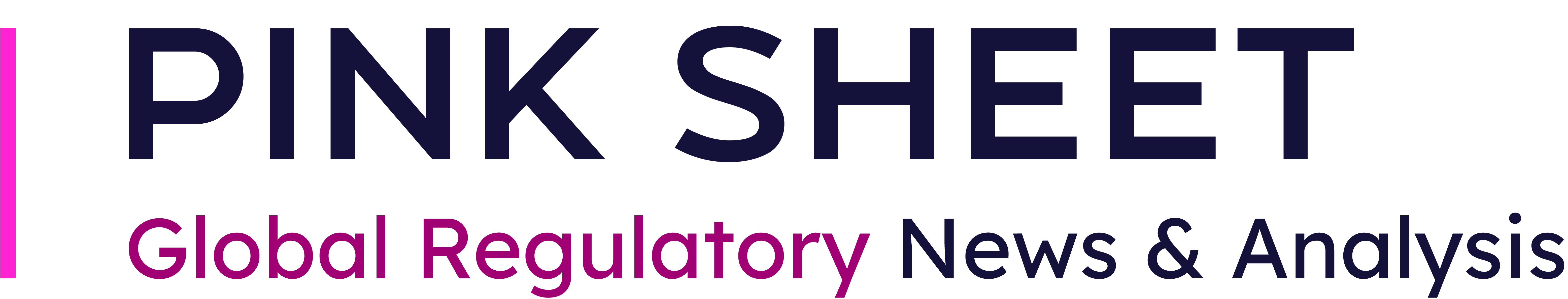 Pink Sheet logo with a tagline that reads Global regulatory News and Insights.